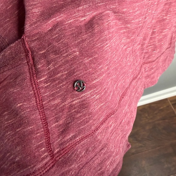 Lululemon Find Your Centre Wrap Hoodie - Heathered Marled Rust Berry - Picture 10 of 11